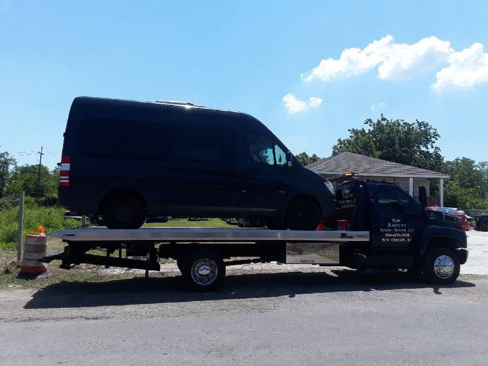Baby Kaitlyn Flatbed Truck with electric (EV) van on bed